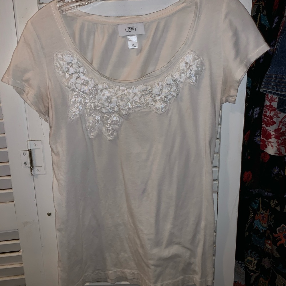 Cute white “Loft” brand blouse. Gently used.